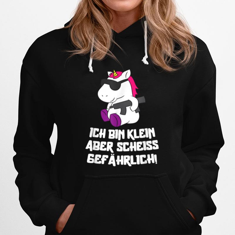 Tshirt Small But Dangerous Unicorn With Glasses Hoodie