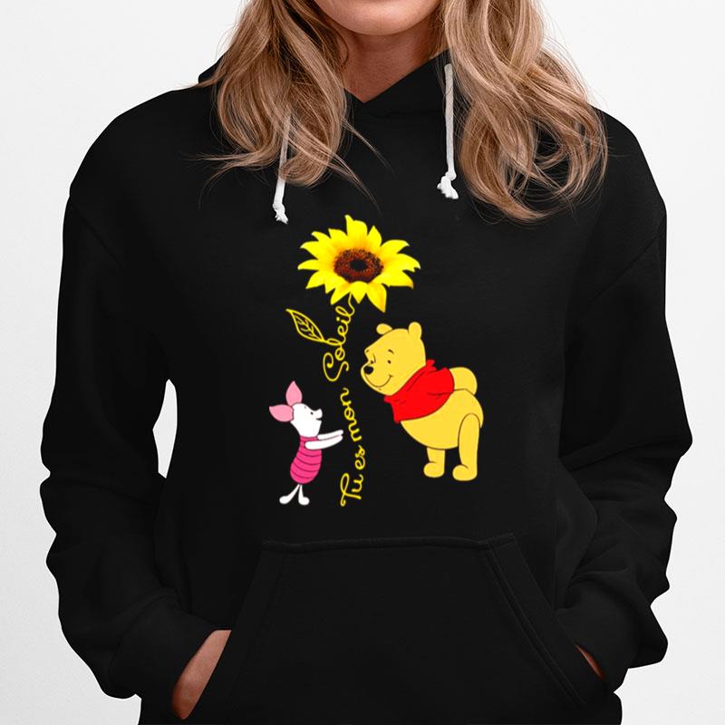 Tu Es Mon Soleil Pooh And Piglet Sunflower Hoodie