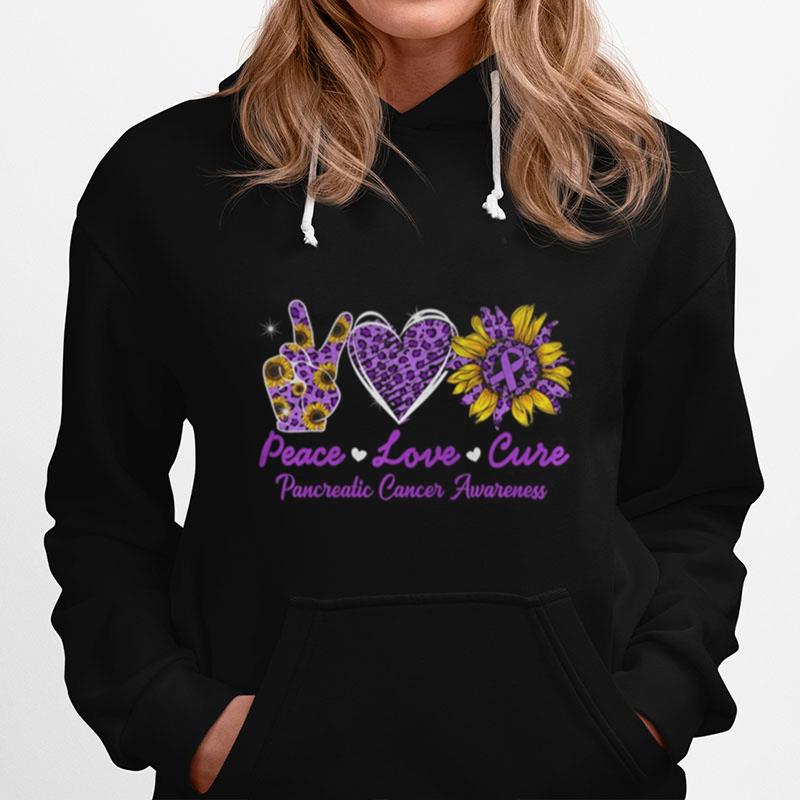 Tu Sunflower Ribbon Pancreatic Cancer Awareness Costume Hoodie