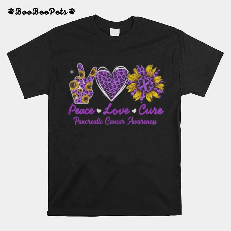 Tu Sunflower Ribbon Pancreatic Cancer Awareness Costume T-Shirt