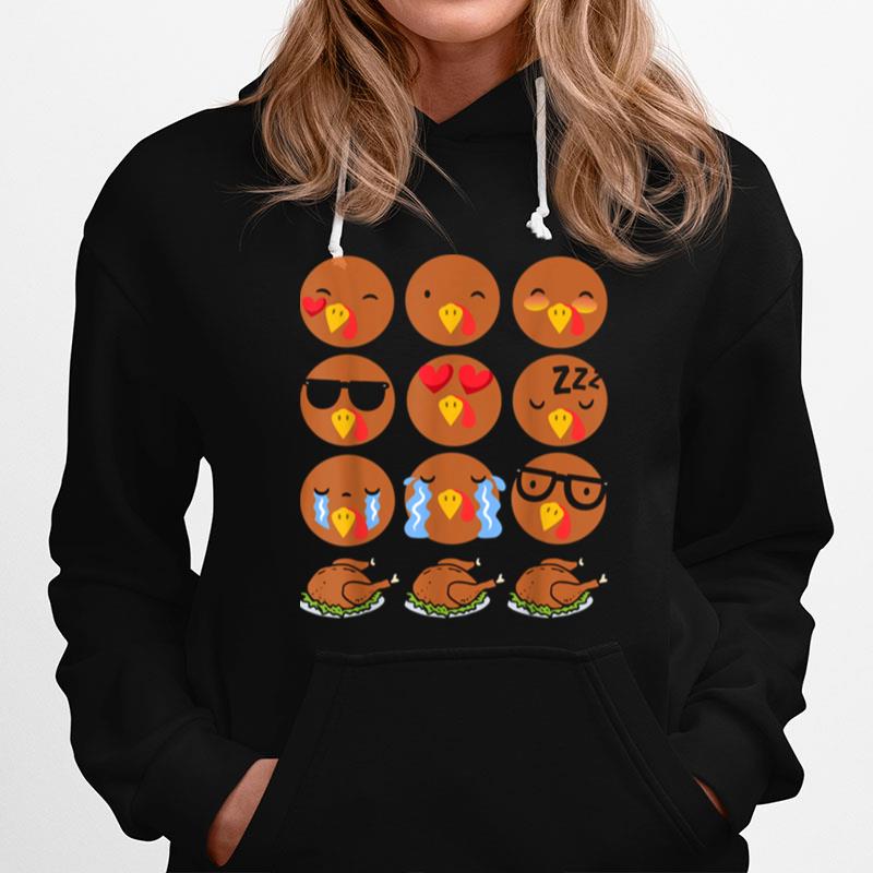 Turkey Emoji Thanksgiving Meme Hoodie