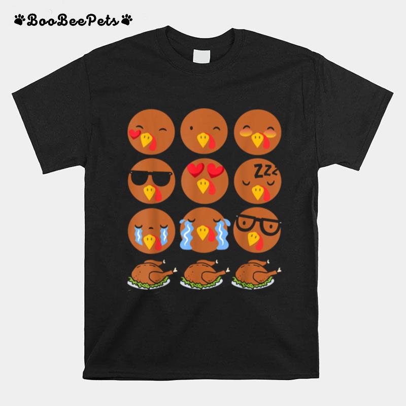 Turkey Emoji Thanksgiving Meme T-Shirt