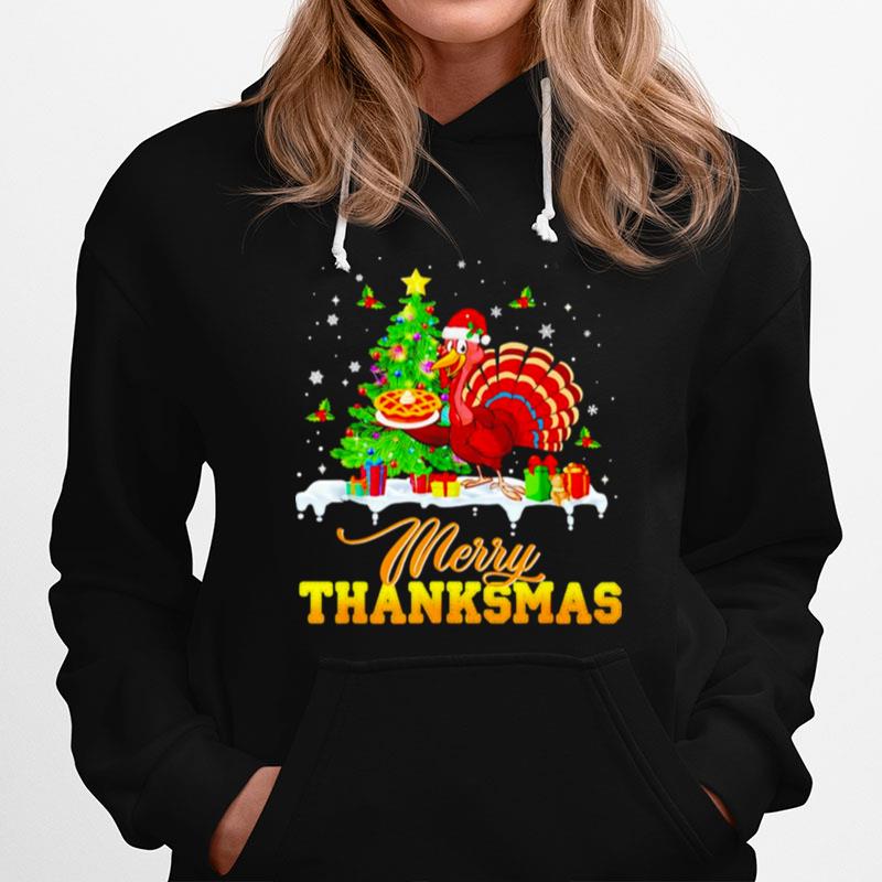 Turkey Santa Merry Thanksmas Christmas Hoodie