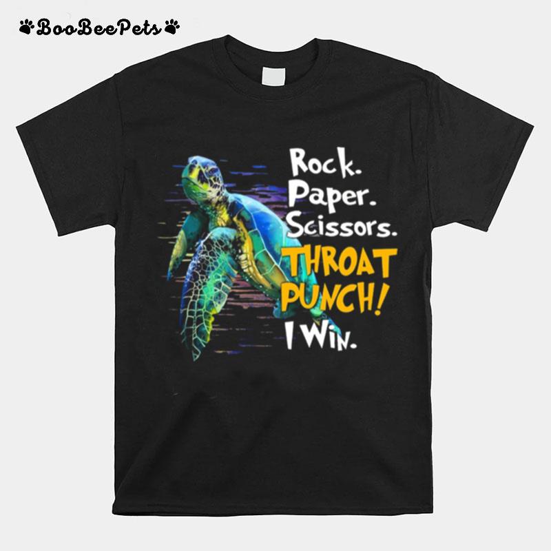 Turtle Rock Paper Scissors Throat Punch I Win T-Shirt