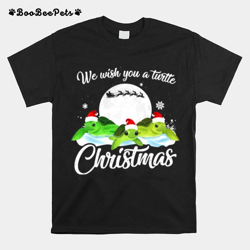 Turtles Santa We Wish You A Turtle Christmas T-Shirt