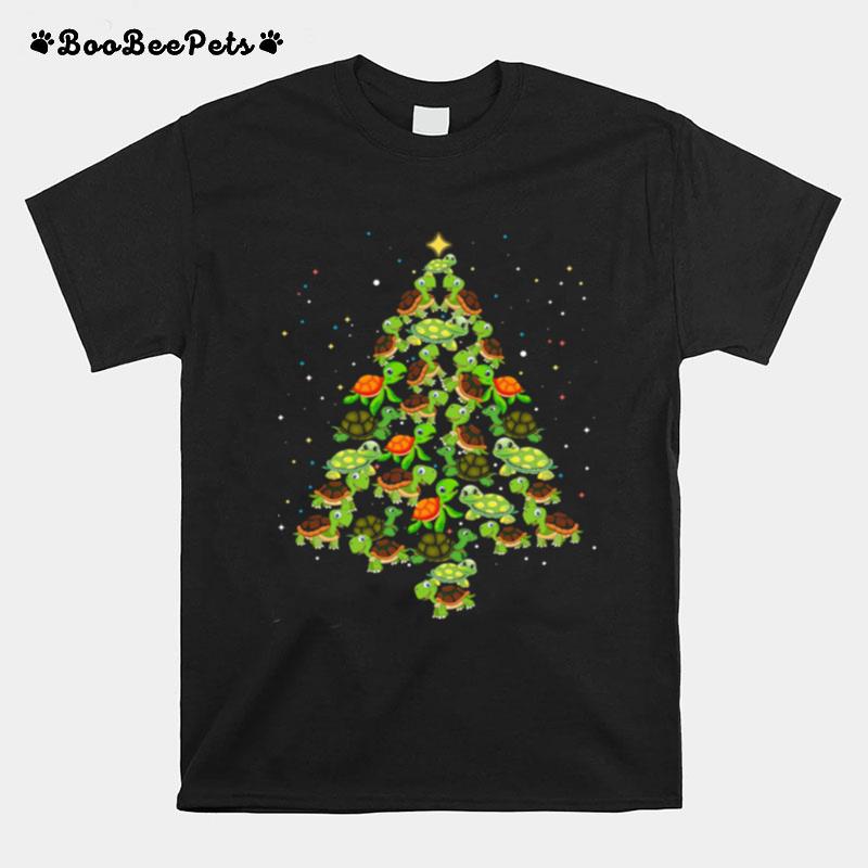Turtles Tree Merry Christmas T-Shirt
