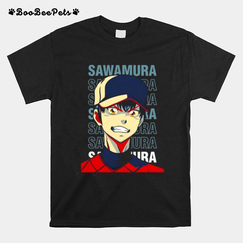 Typo Design Diamond No Ace Sawamura Eijun T-Shirt