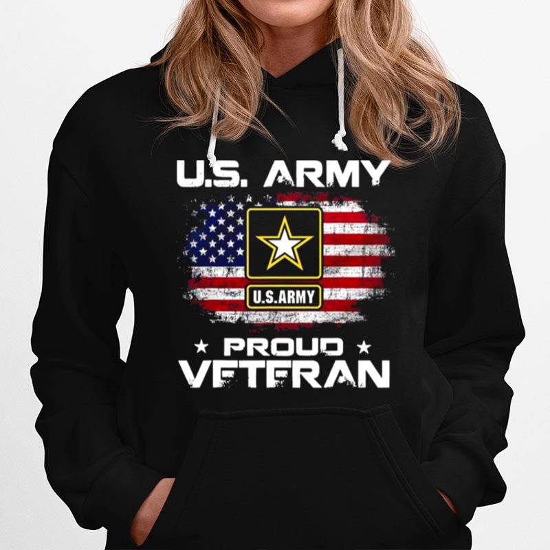 U.S Army Proud Veteran With American Flag Hoodie