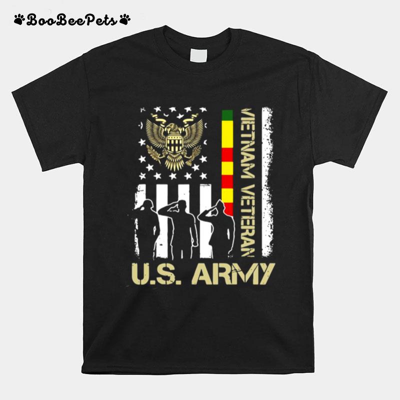 U.S Army Vietnam Veteran Usa Flag Veteran Vietnam Army T-Shirt