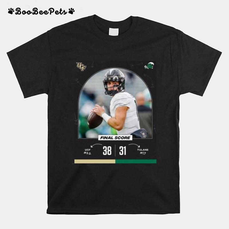 Ucf 38 31 Tulane Football 2022 Game Day Matchup Final Score T-Shirt