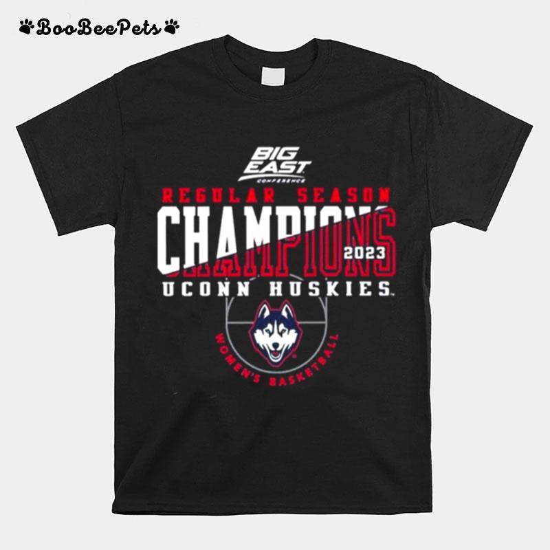 Uconn Huskies 2023 Big East Womens Basketball Regular Season Champions Locker Room T-Shirt