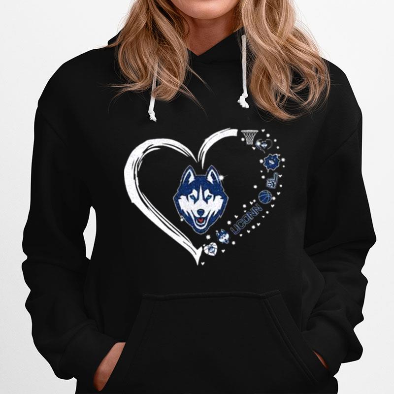 Uconn Huskies 2023 Division I National Champions Heart Hoodie