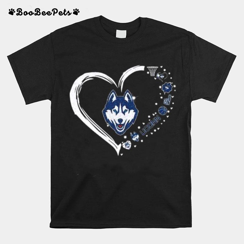 Uconn Huskies 2023 Division I National Champions Heart T-Shirt