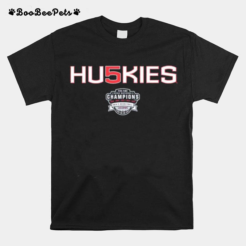 Uconn Huskies 2023 Ncaa Mens Basketball 5X National Champions T-Shirt