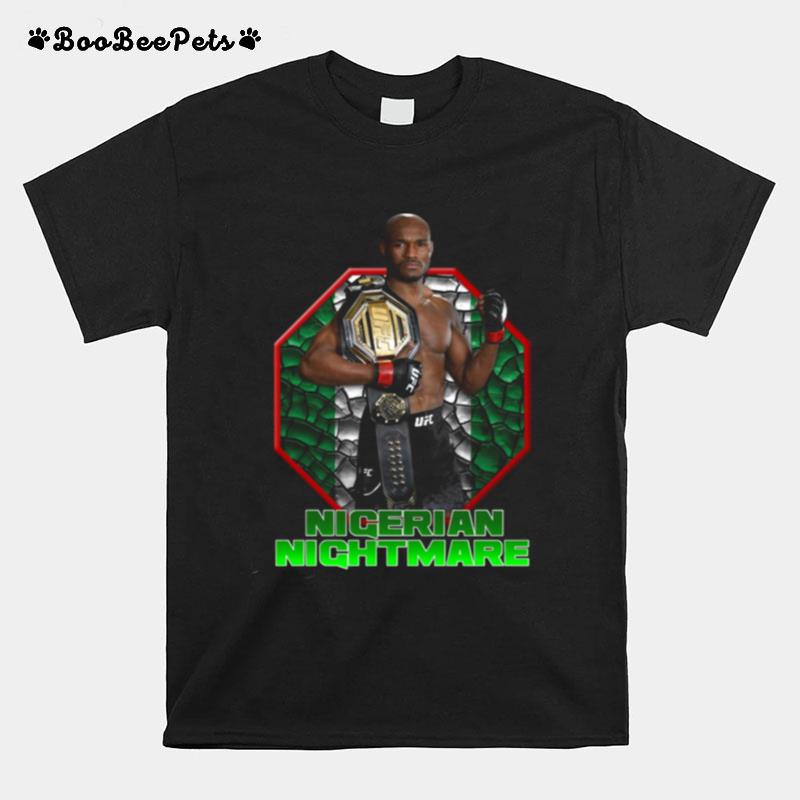 Ufc Welterweight Champion Kamaru Usman Nigerian Nightmare T-Shirt