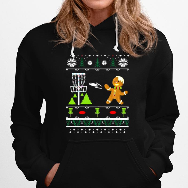 Ugly Disc Golf Christmas Sweater Gingerbread Man Hoodie