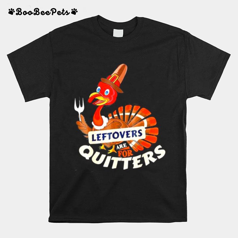 Ugly Thanksgiving Sweater Leftover For Quitter Turkey Vintage T-Shirt