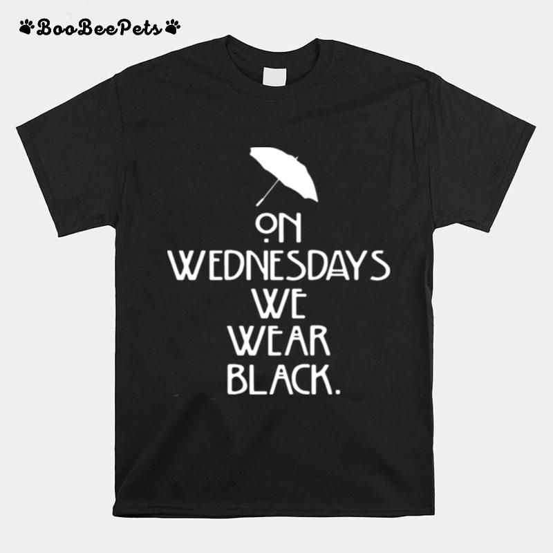 Umbrella On Wednesdays We Wear Black T-Shirt