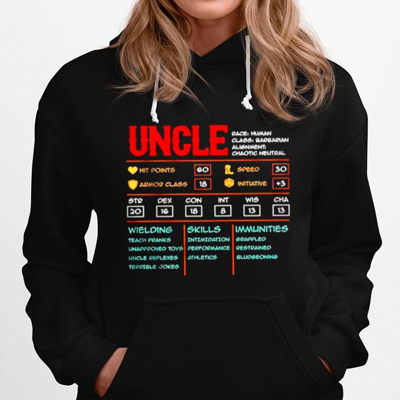 Uncle Race Human Class Barbarian Alignment Hoodie