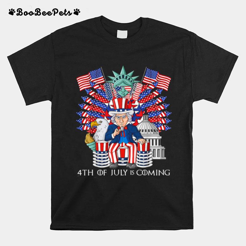 Uncle Sam Throne 4Th Of July Usa Patriotic Boys Kids Teens T-Shirt