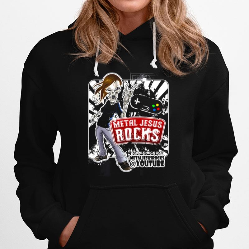 Undead Rocker Metal Jesus Rocks Youtube Hoodie