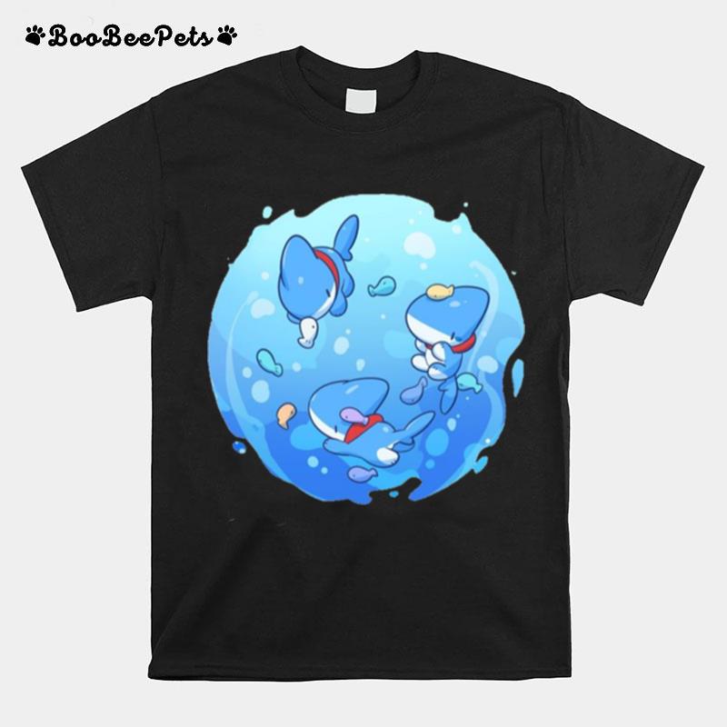 Under The Ocean Sharkdog Cartoon T-Shirt