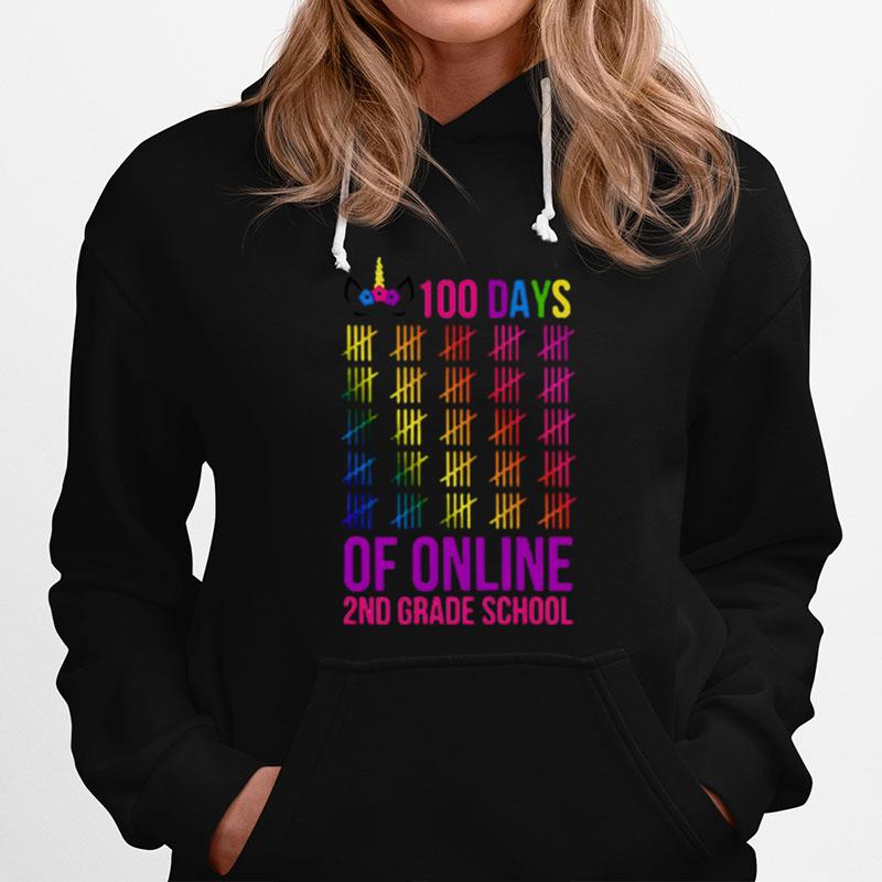 Unicorn 2Nd Grade School 100 Days Of Online Hoodie