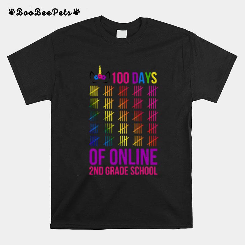 Unicorn 2Nd Grade School 100 Days Of Online T-Shirt