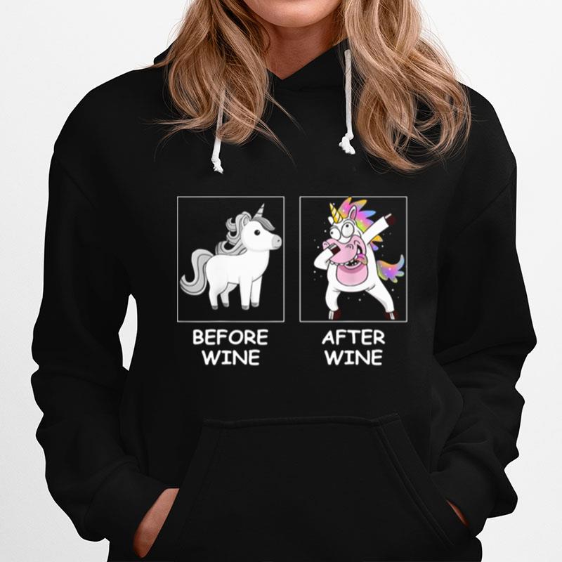 Unicorn Before Wine After Wine Hoodie