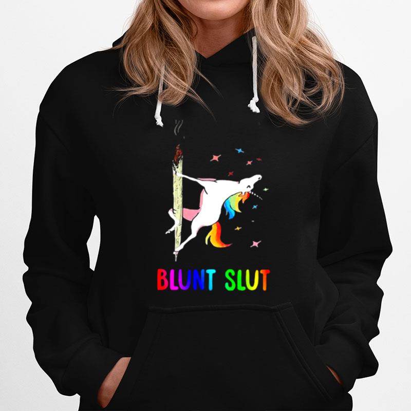 Unicorn Blunt Slut Smoking Hoodie