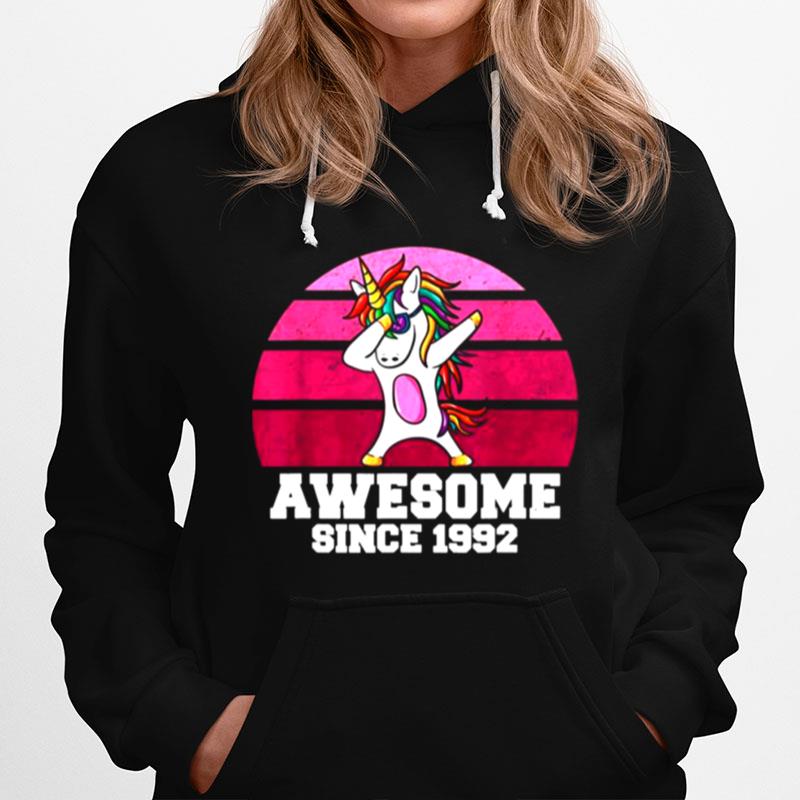 Unicorn Dabbing Awesome Since 1992 Birthday Hoodie