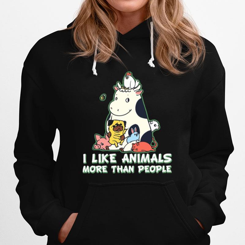 Unicorn I Like Animals More Than People Hoodie