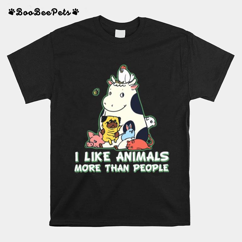 Unicorn I Like Animals More Than People T-Shirt