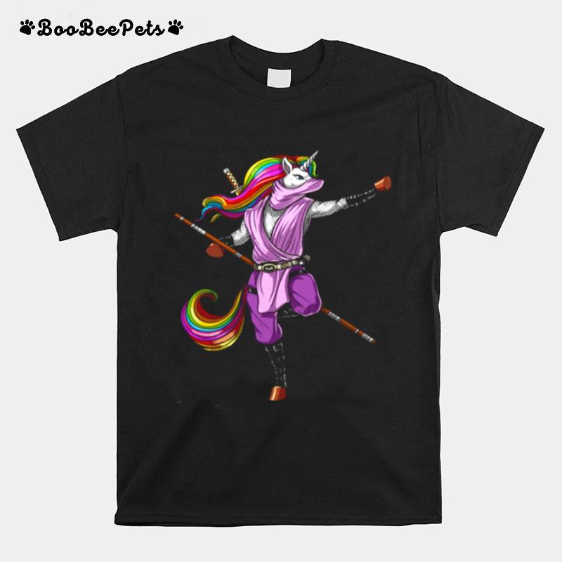 Unicorn Ninja Samurai Karate Kung Fu Martial Arts Warrior T-Shirt