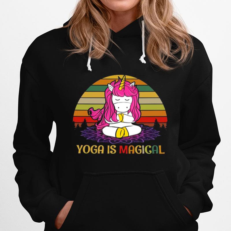 Unicorn Yoga Is Magical Vintage Hoodie