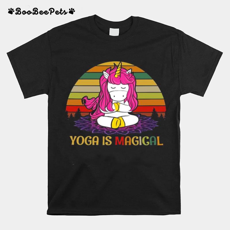 Unicorn Yoga Is Magical Vintage T-Shirt