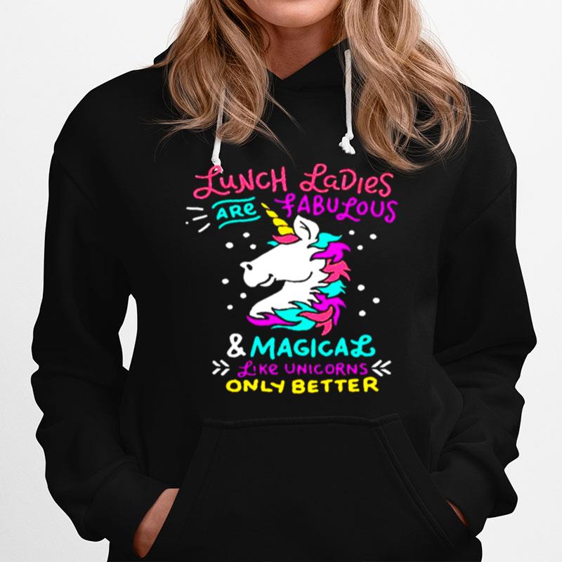 Unicorns Lunch Lady Print I Magical Cafeteria Hoodie