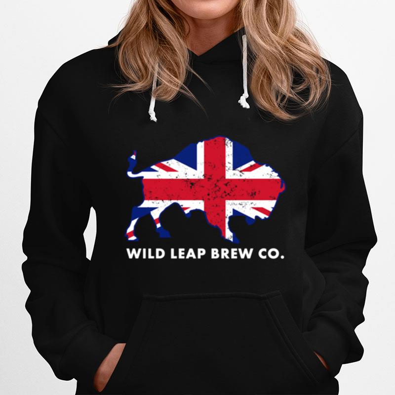 Union Jack Flag Vintage Wild Leap Brew Co Hoodie