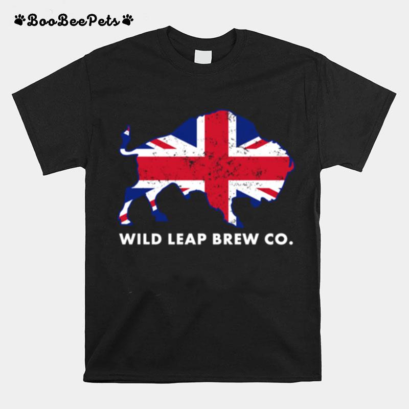 Union Jack Flag Vintage Wild Leap Brew Co T-Shirt