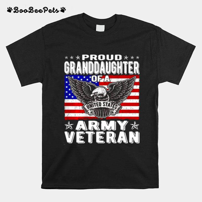 United States Proud Granddaughter Of Army Veteran Patriotic Military T-Shirt