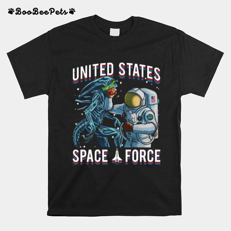 United States Space Force Astronaut Punching Dragon T-Shirt