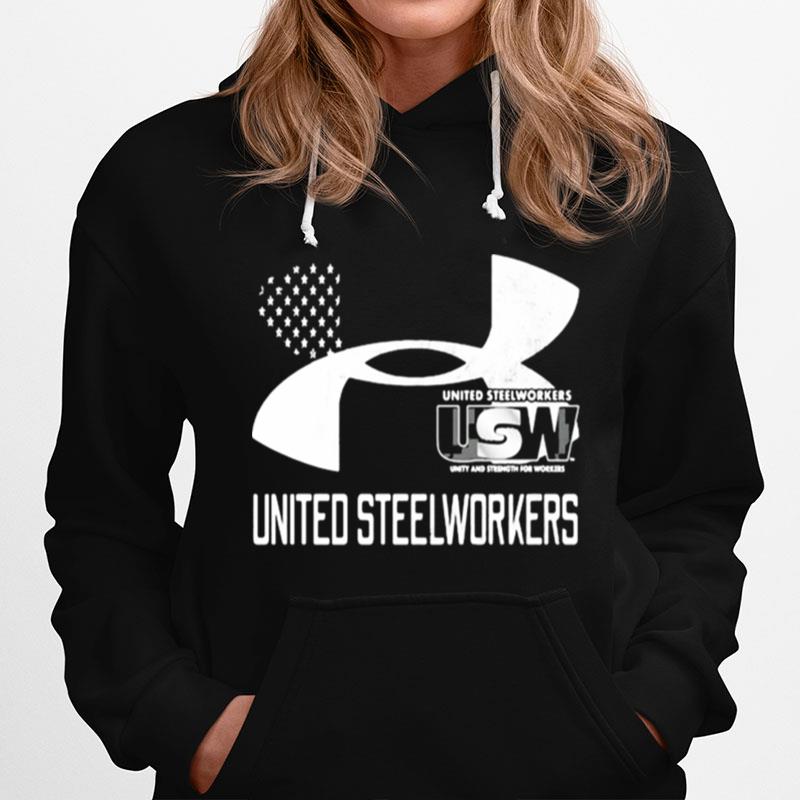 United Steelworkers Unity And Strength For Workers Flag Hoodie