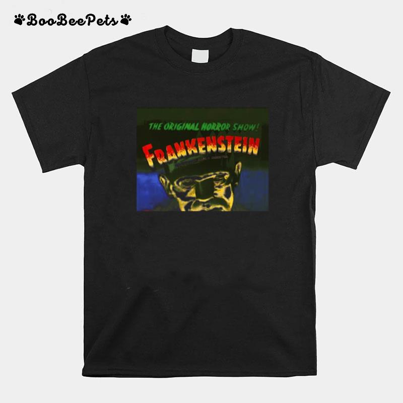 Universal Monsters Distressed The Original Horror Snow Frankenstein Movie T-Shirt