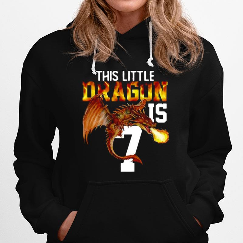 Urning 7 Years Old Birthday Gift Boy Dragon 7Th Birthday Girl Hoodie