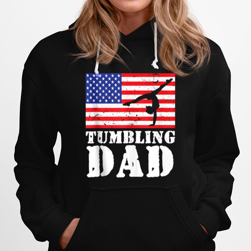 Usa American Distressed Flag Tumbling Dad For Him Hoodie