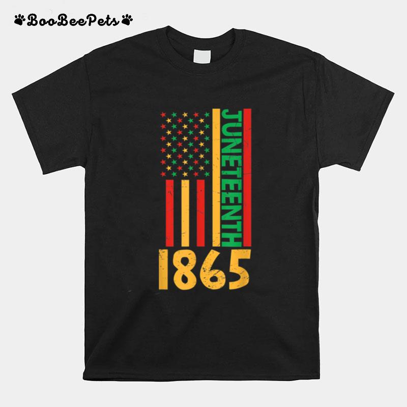 Usa Flag Black History Melanin Juneteenth 1865 Freedom Day T B0B3Dmky3G T-Shirt