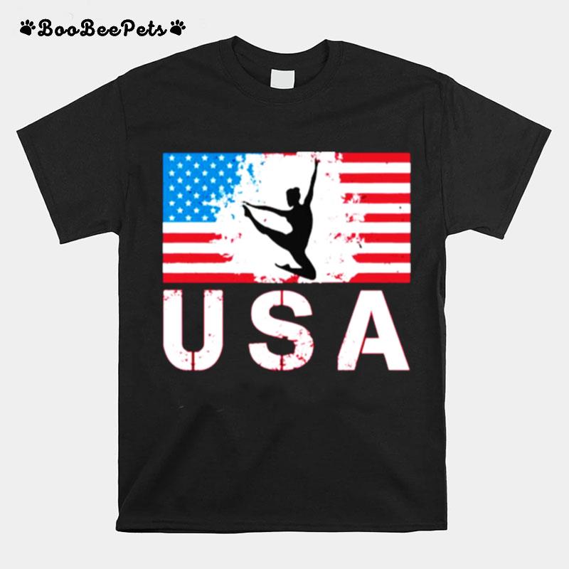 Usa Gymnastics American Flag T-Shirt