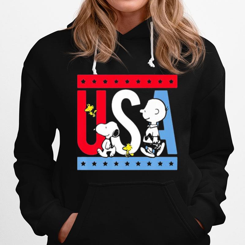 Usa Snoopy And Charlie Stars Hoodie