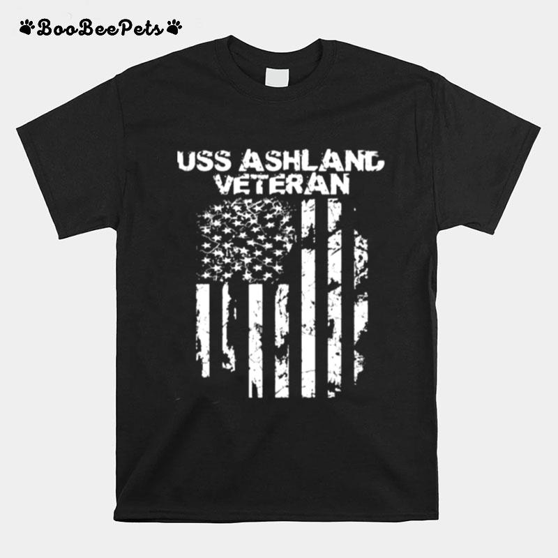 Uss Ashland Veteran American Flag T-Shirt