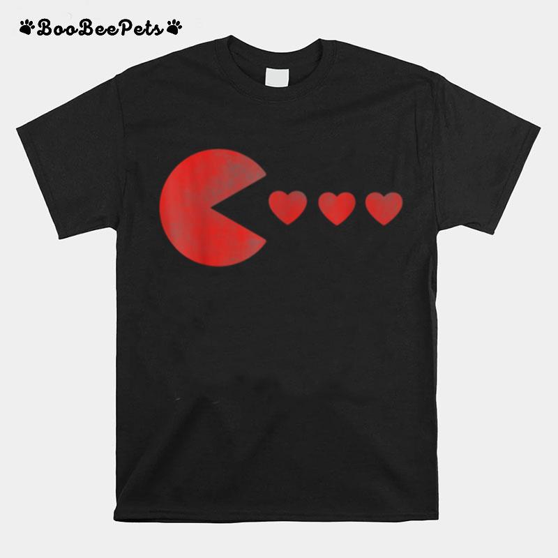 Valentines Day For Girls Boys Gamer Hearts T-Shirt